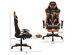 Goplus Massage Gaming Chair Reclining Racing Chair with Lumbar Support &Footrest Orange - Orange and black
