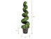 Costway 4FT Artificial Boxwood Spiral Tree Faux Tree W/Realistic Leaves Indoor Outdoor - Green