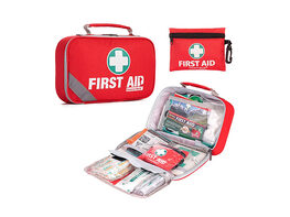 258-Piece First Aid Kit (Includes Eyewash, Ice Pack, Moleskin Pad & Emergency Blanket)