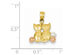 14K Yellow Gold Two Cats Pendant Necklace with Chain