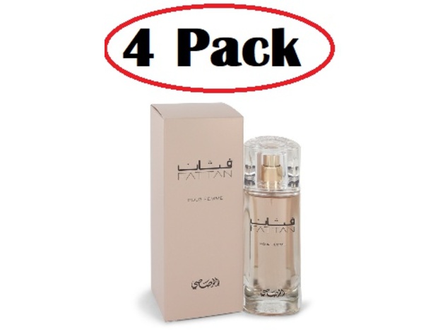 4 Pack of Rasasi Fattan Pour Femme by Rasasi Eau De Parfum Spray 1.67 oz