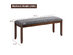 Costway Dining Bench Upholstered Entryway Bench Footstool Kitchen w/ Wood Legs - Grey, Brown