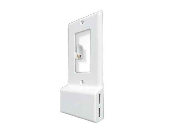 Invisible Dual USB Wall Charger Plate (Square) - Product Image