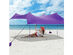 Costway Family Beach Tent Canopy w/4 Poles Sandbag Anchors 10'x9' UPF50+ - Purple