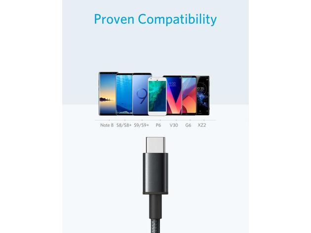 Anker Premium Nylon USB-C to USB-A Cables (3-Pack, 6ft)