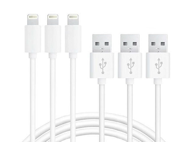 10-Ft MFi-Certified Lightning Cable: 3-Pack