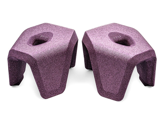 Stuul®: Two-Piece Toilet Stool (Beetroot)