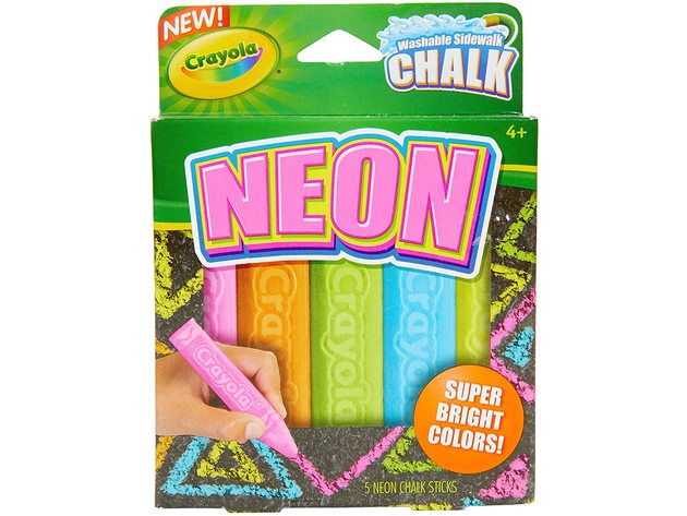 Crayola Special Effects Washable Sidewalk Chalk Assorted Neon Colors ...