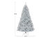 Costway 7.5Ft Hinged Unlit Artificial Silver Tinsel Christmas Tree Holiday w/Metal Stand - Silver