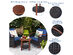 Costway 3 Piece Patio Rattan Furniture Set Solid Wood Frame Cushion Sofa Round Table Shelf