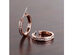 Gold Plated Cubic Zirconia Hoop Earrings Rose Gold