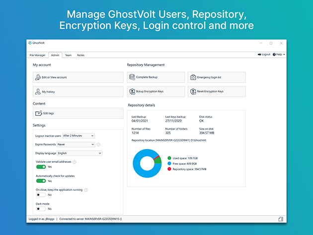 GhostVolt Encryption Software: Lifetime Subscription (Business Plan)