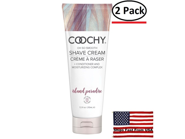 [ 2 Pack ] Coochy Shave Cream - Island Paradise - 7.2 Oz