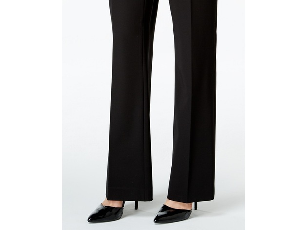 Tommy Hilfiger Women's Modern Straight-Leg Modern Dress Pants Black Size 16