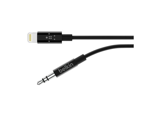 Belkin 3.5 Millimeters to Lightning Audio Cable, Enjoy Your Favorite Music Anywhere, 3 feet