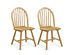 Set of 2 Vintage Windsor Dining Side Chair Wood Spindleback Kitchen Room Natural - natural