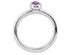 Amethyst Ring 2/5 Carat (ctw) in Sterling Silver - 10