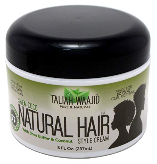 Taliah Waajid Shea-Coco Natural Hair Style Cream Jar, 8 Ounce