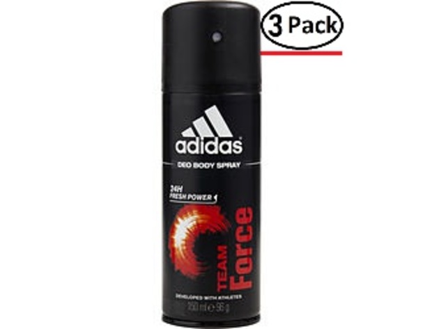 ADIDAS TEAM FORCE by Adidas DEODORANT BODY SPRAY 5 OZ (DEVELOPED WITH ATHLETES) for MEN ---(Package Of 3)
