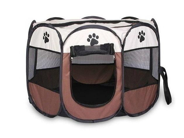 Portable Pet Play Tent (Coffee/Large)