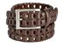 Perry Ellis Men's Portfolio Leather Buckle Braided Belt Brown Size Medium