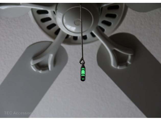 TEC-S3 Stainless Steel Embrite Glow Fob Bead Blasted Stainless Steel