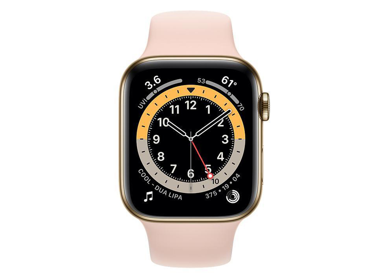 Apple Watch Series 5 40mm GPS Cellular Gold Aluminum Case Pink Sand Sport Band