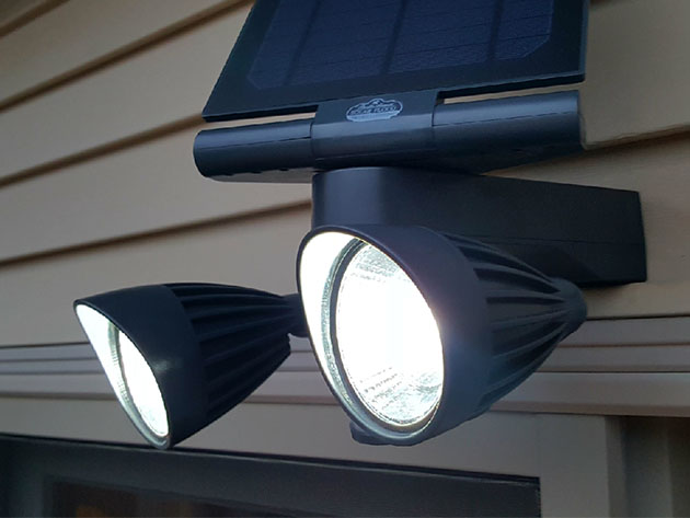Motion-Activated Solar Outdoor LED Lights (2 x 5W COB Flood Lights)