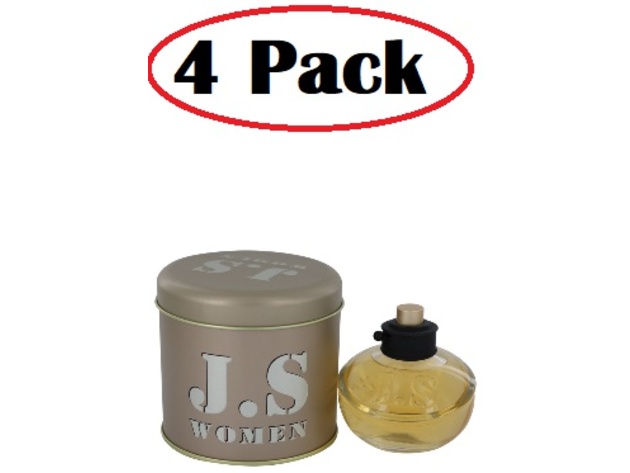 4 Pack of J.S Women by Jeanne Arthes Eau De Parfum Spray 3.3 oz
