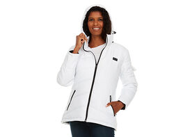 Helios Paffuto Heated Women's Coat with Power Bank (White/Small)