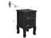 Costway 2PCS Black Night Stand  w/ 2 Storage Drawers, Wood End Accent Table - Black