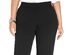 JM Collection Women's Petite Curvy-Fit Straight-Leg Pants Black Size 20