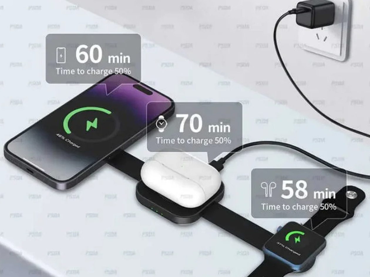 MagFold 3-in-1 Qi2 Magnetic Wireless Charging Pad