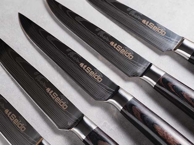 Seido™ Straight-Edged Steak Knives: Set of 5