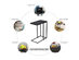 Costway Coffee Tray Sofa Side End Table Ottoman Couch Console Stand TV Lap Snack Black - Black