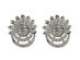 Princess Cut Oval Baguette Cubic Zirconia Stud Earrings (Silver/2 Pairs)
