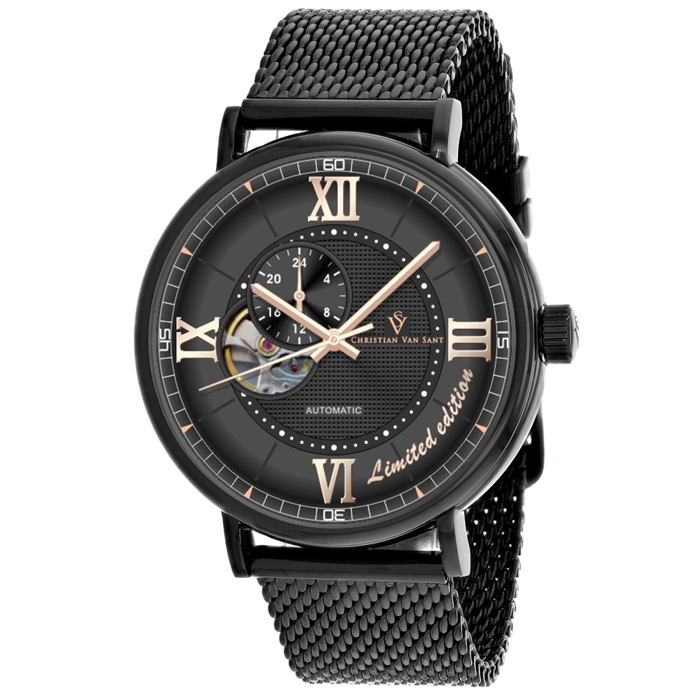 Christian Van Sant Men's Somptueuse LTD Black Dial Watch - CV1144