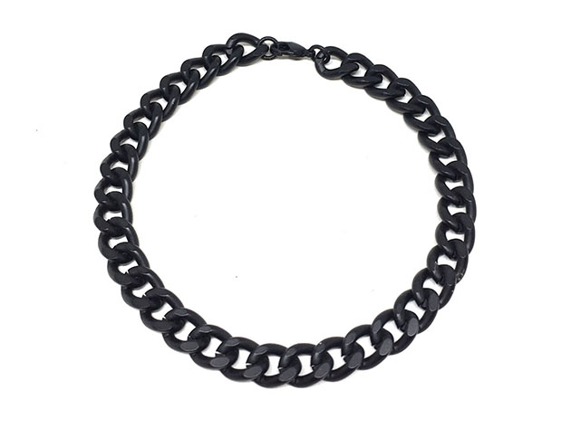 Black Curb Chain Bracelet