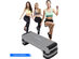 Costway 35'' Fitness Aerobic Step Cardio Adjustable 6"-8"-10" Exercise Stepper w/Risers - Black & Gray
