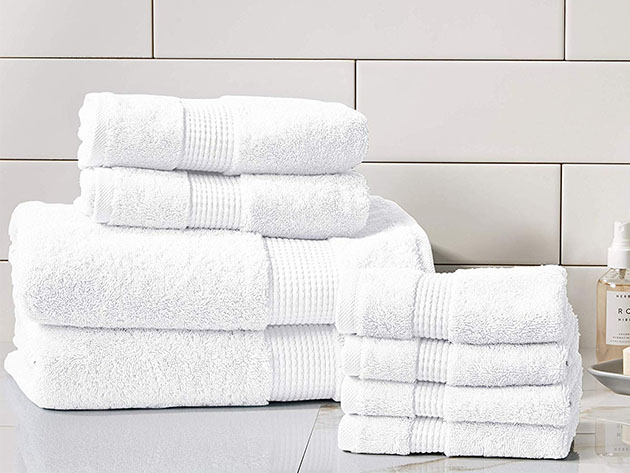 Turkish Cotton 700 GSM Towels: Set of 8