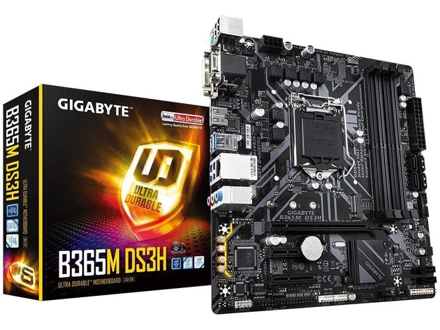 Gigabyte B365M DS3H LGA1151/Intel/Micro ATX/USB 3.1 Gen 1, A/DDR4/Motherboard (Used, Open Retail Box)
