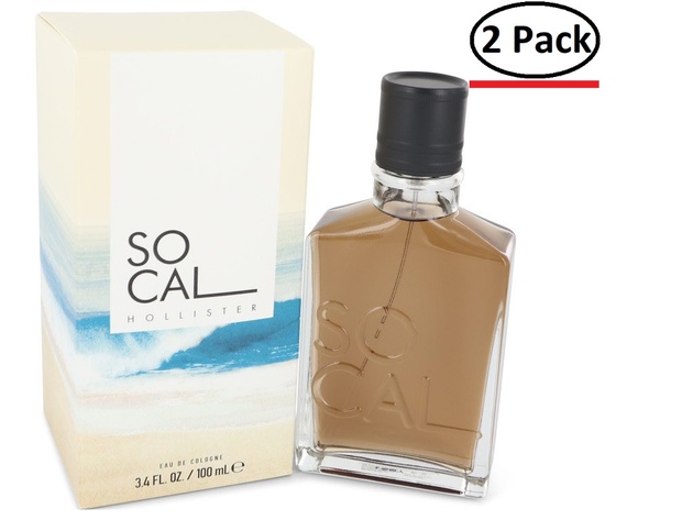 Hollister So Cal by Hollister Eau De Cologne Spray 3.4 oz for Men (Package of 2)