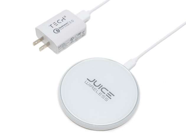 Tech2 Juice Qi-Certified Wireless Charger (White)