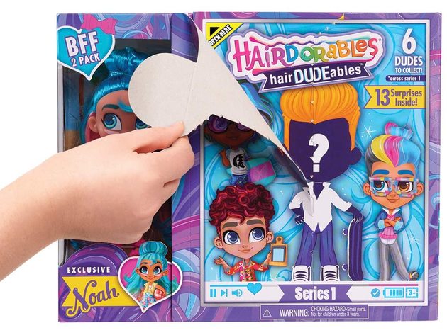 Hairdorables Hairdudeables BFF Pack Exclusive Sallee Dude 15 Surprises Dolls, Series 1