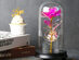 Everlasting Flower Glass Cover Decoration (Purple Rose)