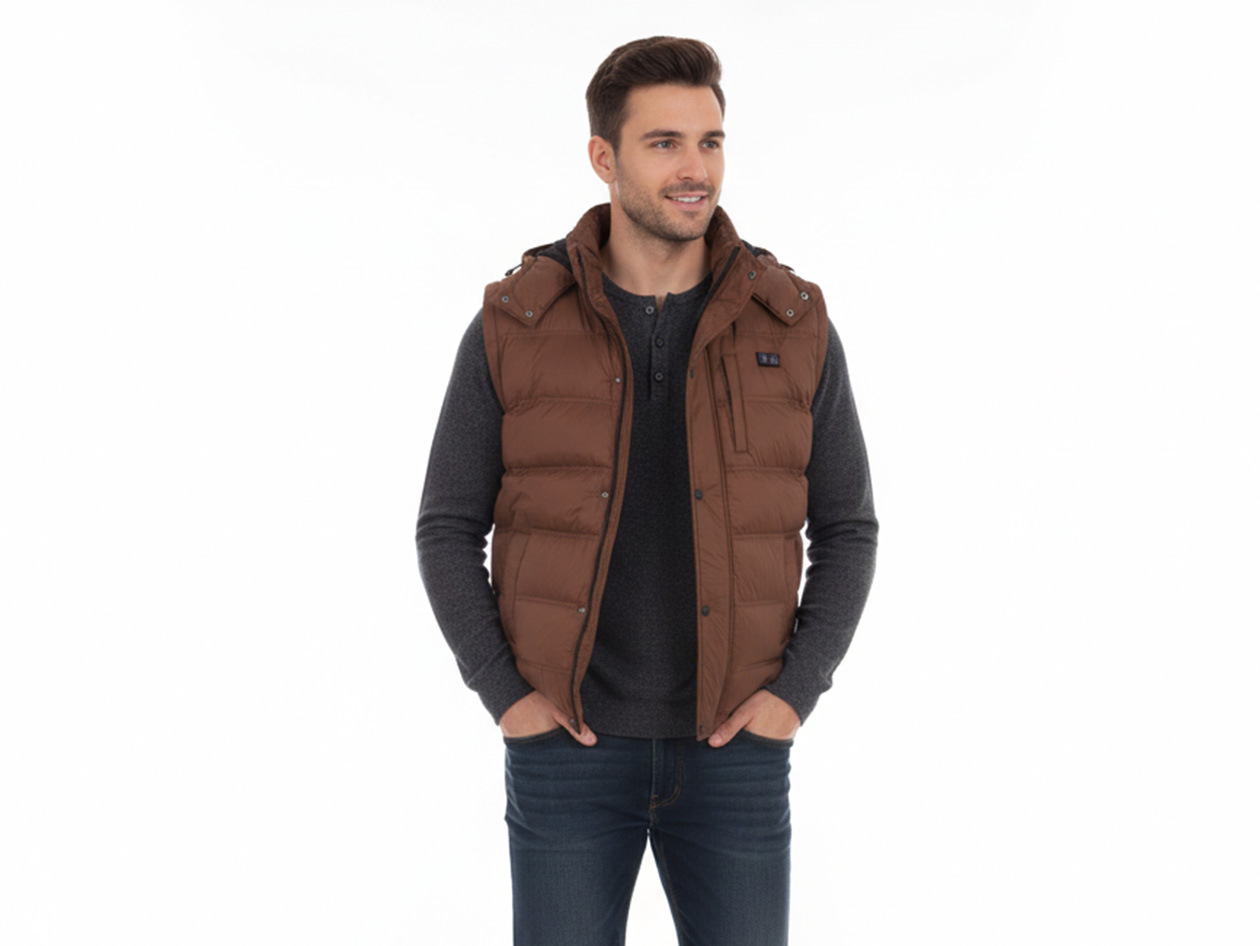Men's Helios Hybrid Heated Coat with Power Bank (Mocha/Medium)