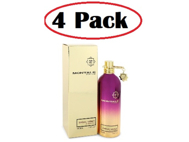 4 Pack of Montale Sensual Instinct by Montale Eau De Parfum Spray (Unisex) 3.4 oz