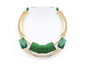 Olive Wood Beaded Statement Necklace- Green