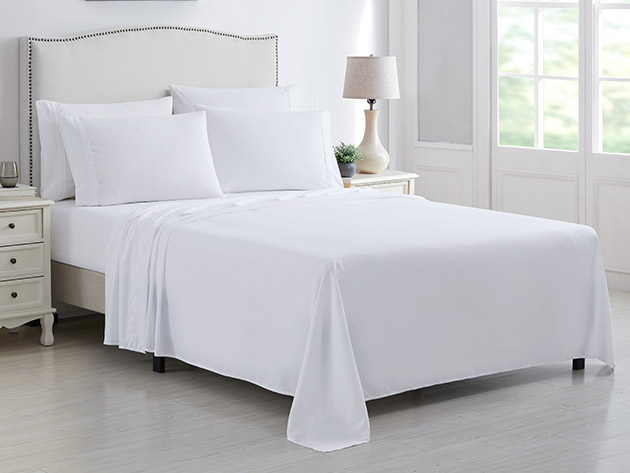 Kathy Ireland 6-Piece Brushed Microfiber Sheet Set (White/Twin)