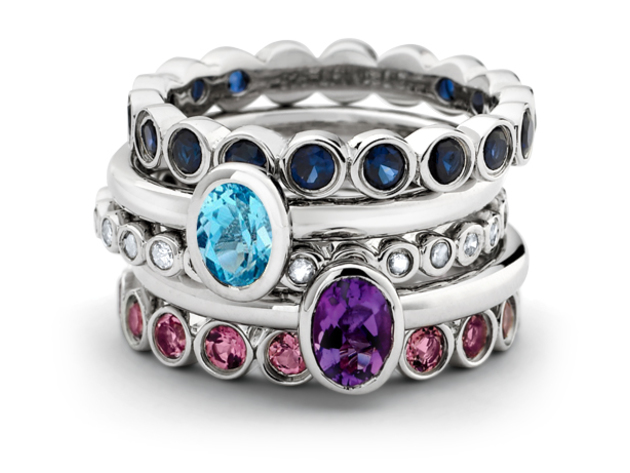 Blue Topaz Ring 2/5 Carat (ctw) in Sterling Silver - 10